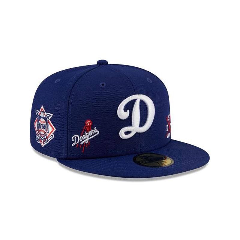 MLB Los Angeles Dodgers Multi 59Fifty Fitted (RSQ8670) - Blue New Era Caps